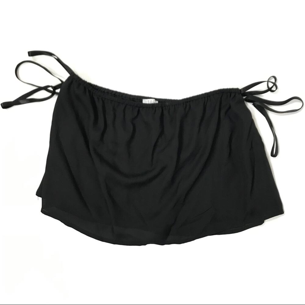 Tobi Black Strapless Crop Top Sz S